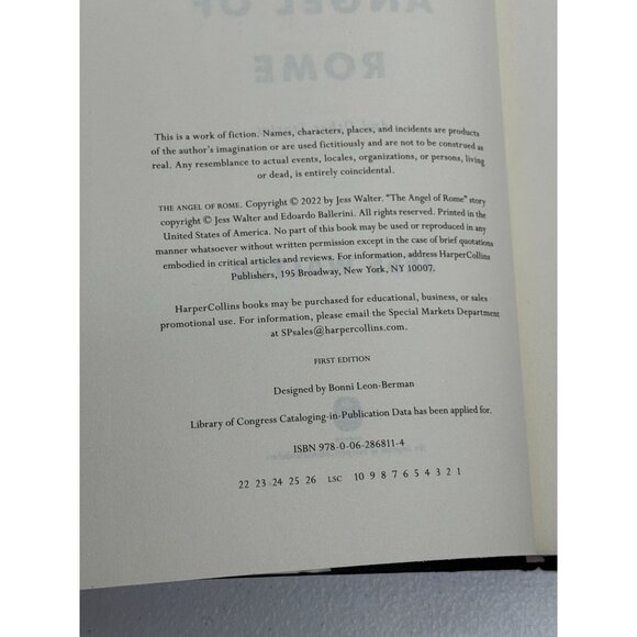 The Angel of Rome by Jess Walter | Hardcover First Edition - Picture 4 of 5